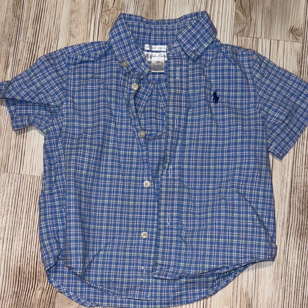 Polo by Ralph Lauren Kids Blue Checkered Shirt